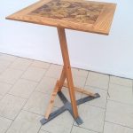 table mange debout carrée design déco bois