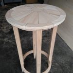 table mange debout ronde design déco bois